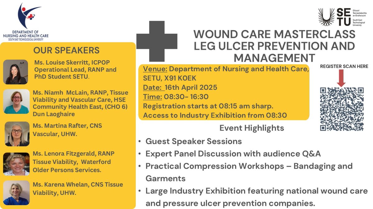 Getting all set to present on "Compression Therapy" the gold standard for treating and preventing Venous Leg Ulcers at SETU Leg Ulcer Masterclass on 16th April #SETU #TVNAI #WMAI #LegsMatter #LegClub