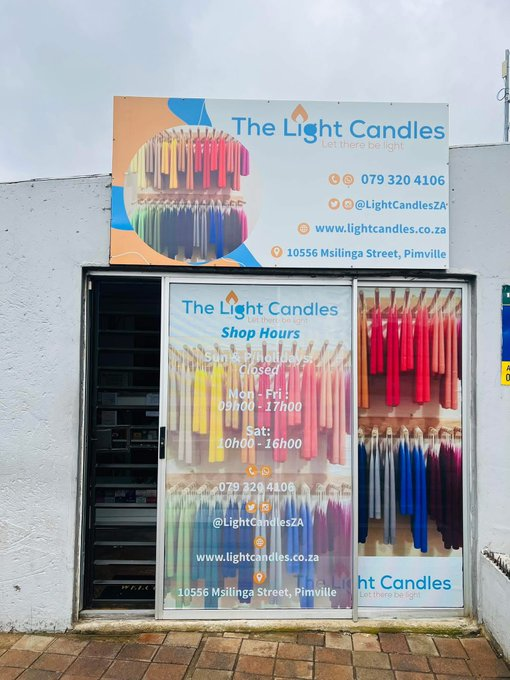 KasiEconomy's tweet photo. Meet Makatu Tshivhula, a 26 year old young man who started his candle business when he was 22 as a result of unemployment after graduating with a psychology degree. The name of his company is called The Light Candles. He manufactures all types of quality, long lasting candles. His candles are loved mostly by spiritual and religious people because of the long burn time and variety of colours. He is based in Soweto Pimville zone 3 and has started supplying supermarkets, including Spar Diepkloof and Spar Pineslopes in Fourways.  

 Contact: 0793204106 to place an order.  
📍: 10556 Msilinga street, Pimville zone 3, Soweto

@LightCandlesZA