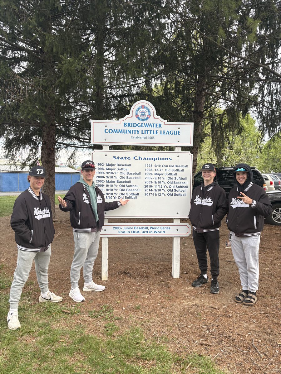 TAHS_Activities's tweet image. “For those who have come before, for those yet to come" TA Baseball team helping out with Bridgewater Little League Opening Day!