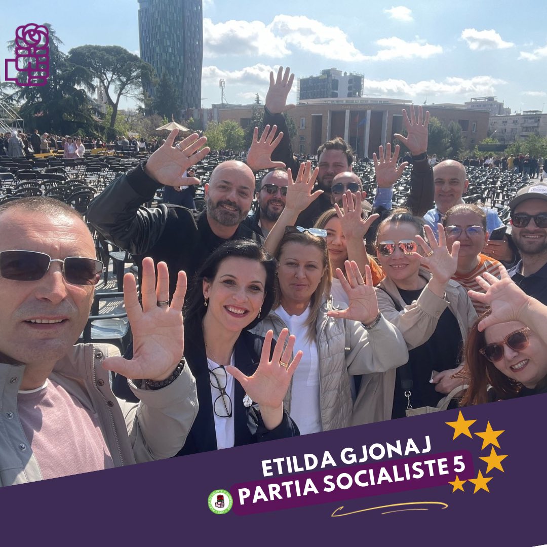Etilda Gjonaj (@gjonajetilda) on Twitter photo Me ekipin ⭐️ #njesia7 për fitoren tonë në 11 Maj! 🌹 #Njesia7 
#votops✋#shqiperia2030🇦🇱🇪🇺
#votopartiasocialiste🌹
#votoEtildaGjonaj🗳️
#PS2030🌹për #SHQIPËRINË2030🇦🇱❤️🇪🇺 Me ekipin ⭐️ #njesia7 për fitoren tonë në 11 Maj! 🌹 #Njesia7 
#votops✋#shqiperia2030🇦🇱🇪🇺
#votopartiasocialiste🌹
#votoEtildaGjonaj🗳️
#PS2030🌹për #SHQIPËRINË2030🇦🇱❤️🇪🇺