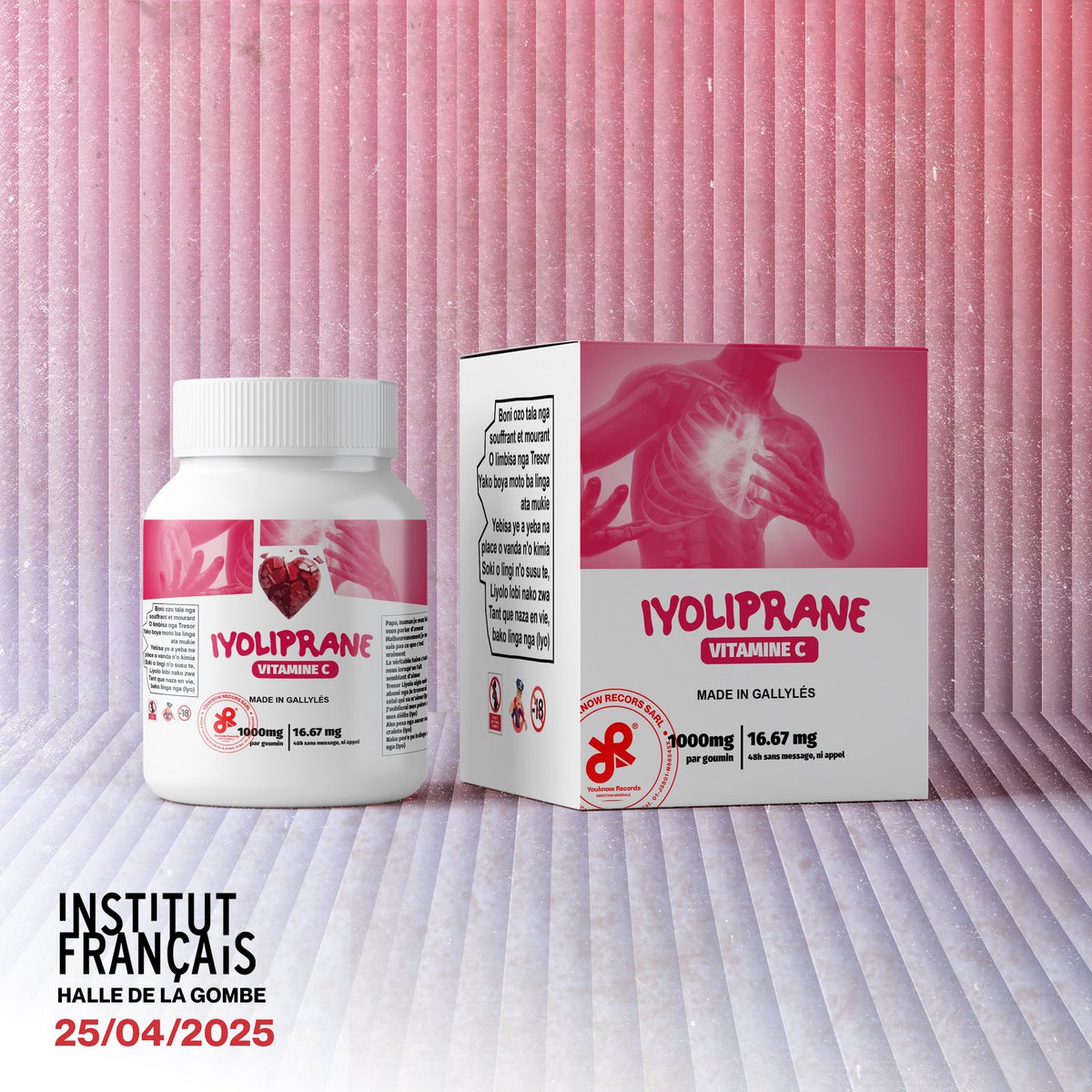Gallygarvey's tweet photo. #IYOliprane sera distribué gratuitement ce 25 à Institut Français - Halle de la Gombe 😎⬇️
⛔️Lisez bien les indications ⬇️
#gaga #Docta https://t.co/Fg7Y5Xnnp4