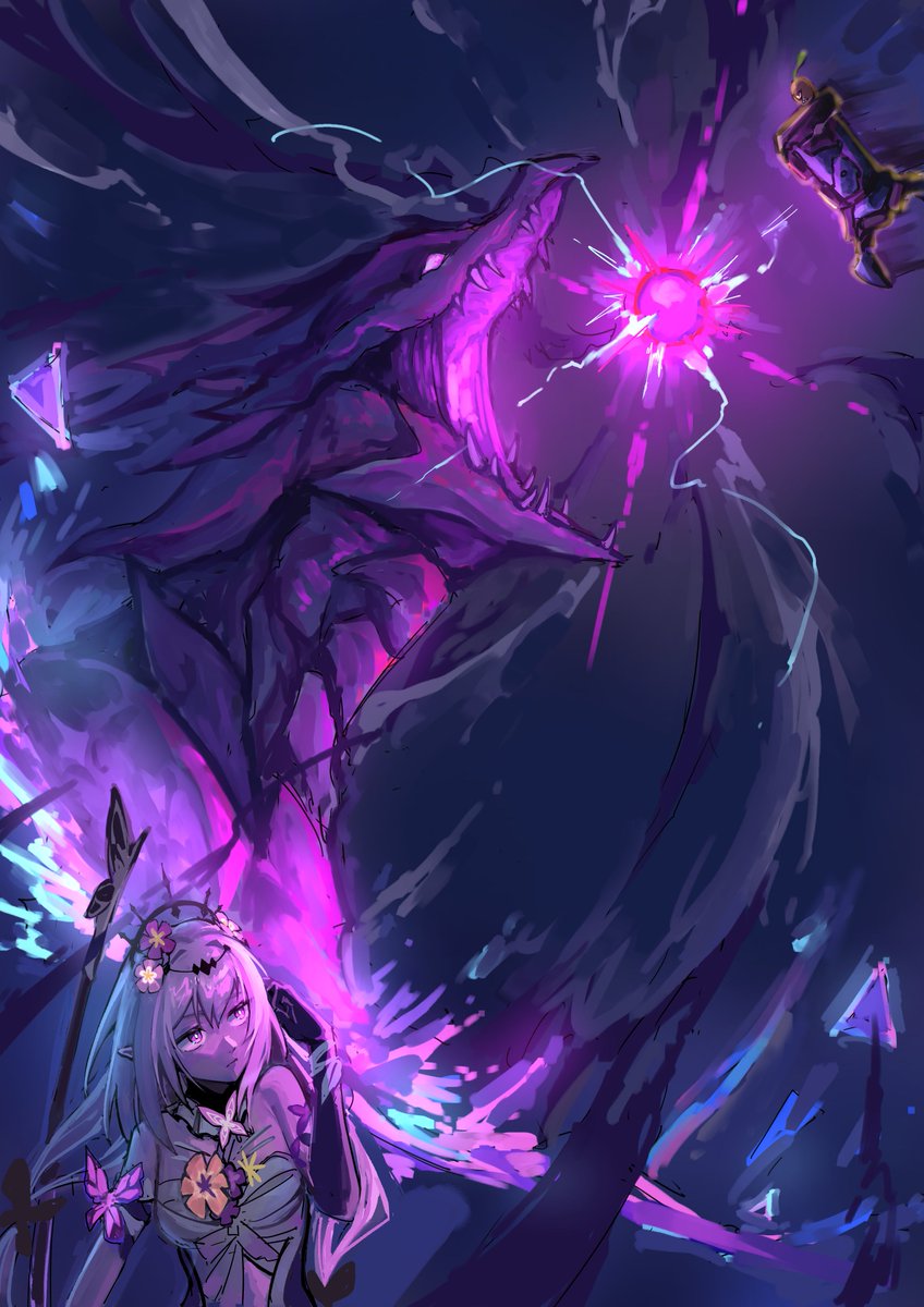 redactedseed's tweet photo. Who wins? 

#Castorice  #hsr  #HonkaiStarRail #honkaistarrailfanart #CastoriceDragonSummon https://t.co/NFi494oiGZ