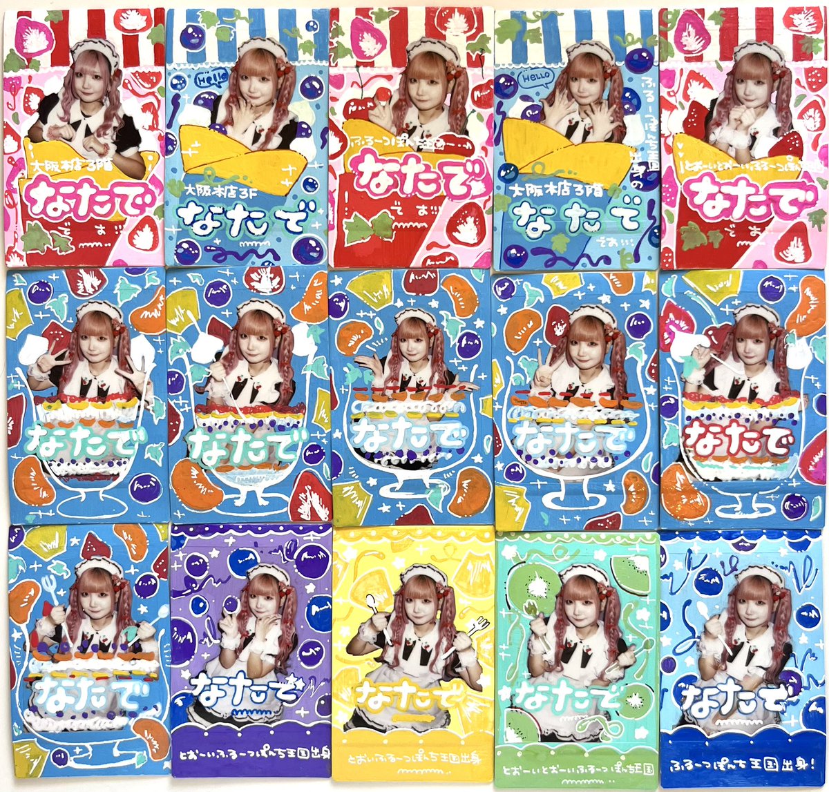 3.ソロチェキ一覧です🍒 I.チェキボード風 J.キーカード風 K