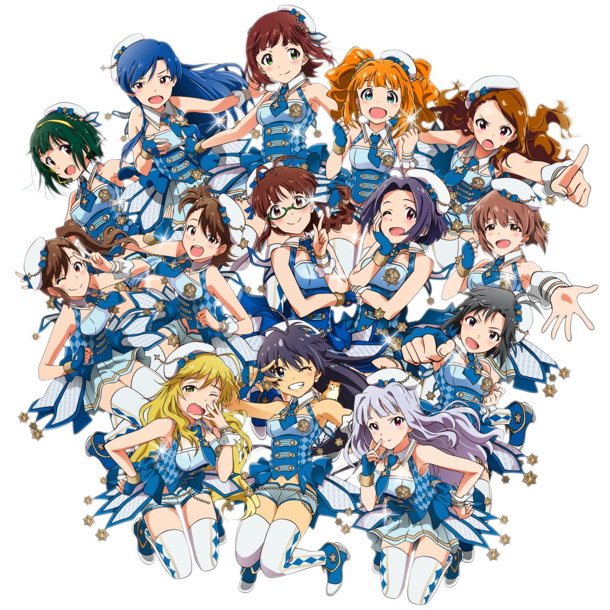 ミリシタ「ミリシタにライブ革命とトゥインクルスターはまだかいな?#魅力ある水色を見せてくだ」|にくてんＰのイラスト