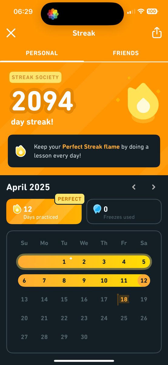 iolstephanie's tweet photo. @duolingo I have a perfect streak and had 5 streak freezes saved, but just now got a pop-up saying I saved my streak with one and have none. I still have my perfect streak (without freezes) and all my freezes are gone. Why did I lose them? Is it because I upgraded to Super? https://t.co/dU3lJlvfjC