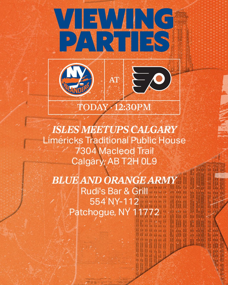 Join #IslesNation at one of today's #Isles Viewing Parties! 🎉