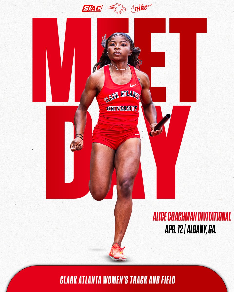 𝐌𝐄𝐄𝐓 𝐃𝐀𝐘 𝐢𝐧 𝐀𝐥𝐛𝐚𝐧𝐲! 🥇🏃🏾‍♀️🐾

🏟️ Alice Coachman Invitational
📍 Robert Cross Track &amp; Field Complex (Albany, Ga.)
📊 milesplit.live/meets/678956

#GoPanthers🐾 | #WeAreCAU