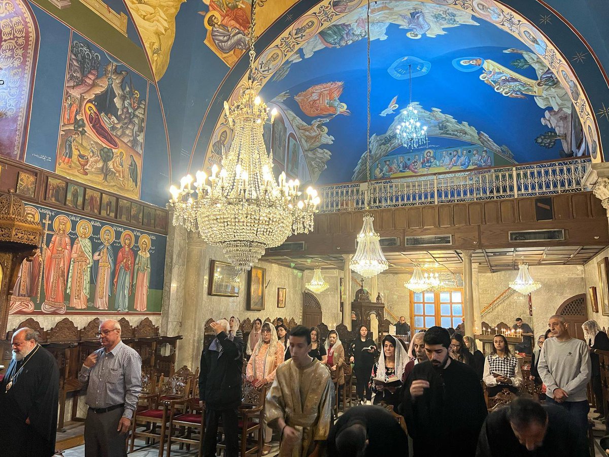 Saint Porphyrios Orthodox Church in Gaza shared these photos yesterday. They show Palestinian Christians in Gaza celebrating Palm Sunday. This 1,600-year-old church is one of the oldest in the world. It was built in 425 AD.