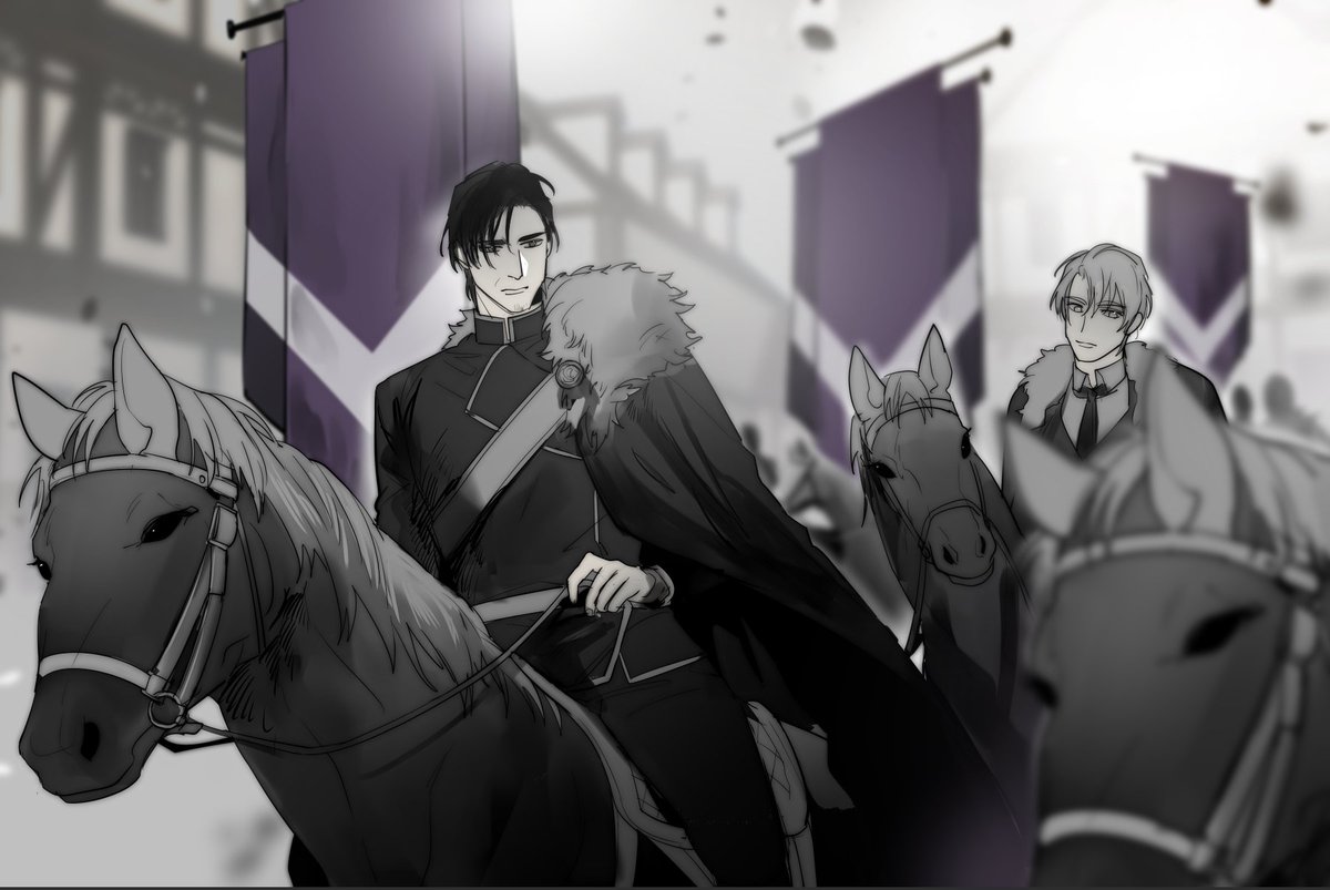 ToB3_Eden's tweet photo. [11 ตุลาคม A.D. 1152] 
ขบวนเสด็จ [เจมิไน] 9:00 น. 

เสียงกีบเท้าย่ำสู่สนาม
ธงสีม่วงสะบัดสู่ครรลอง

กลิ่นอายสงัดเงียบของไม้สน
บรรยากาศหนักแน่นดั่��หอสมุดสูง

เรือนผมสีเข้ม ดวงตาท้องฟ้าฤดูหนาว 

ตัวแทนของดินแดนแห่งปราชญ์ 
สัญลักษณ์แห่งราชสกุลเอ็ดไวล์

เจมิไน, 
มาถึงเอดินเบิร์กแล้ว https://t.co/ciTBM3cVdD
