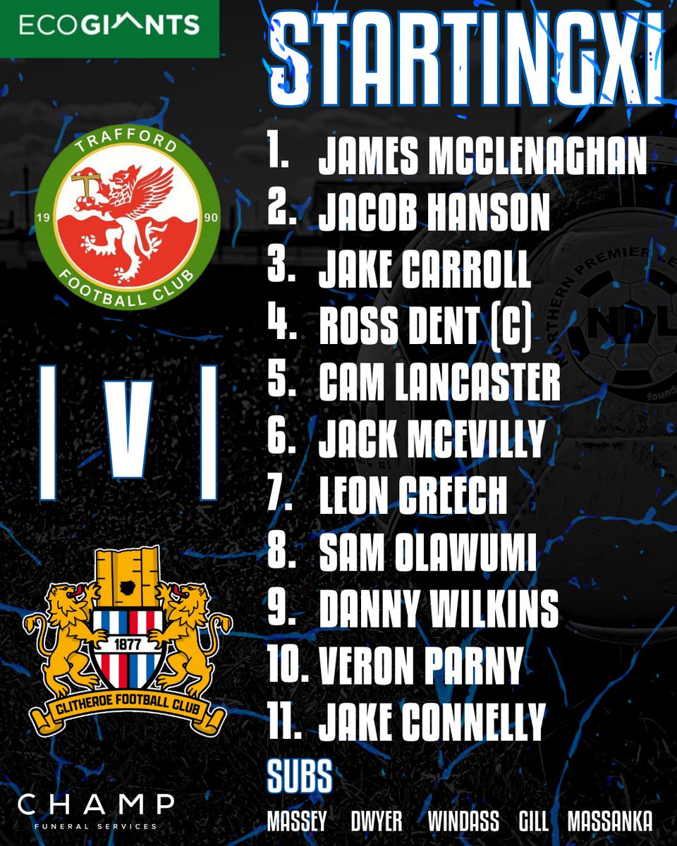 🫵🏻 Your XI to face Trafford away!

🧤 Welcome aboard to our new face in net, James McClenaghan 👏🏻

#ForwardTogether