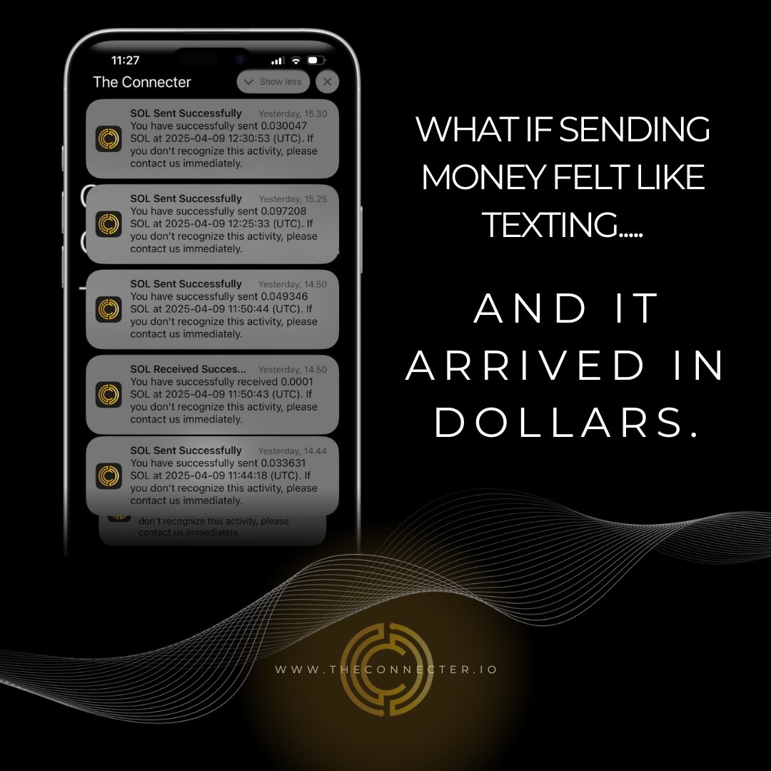 💬 What if sending money felt like texting? We live in a world where a  message crosses the globe in seconds—but a wire transfer can take days. The  Connecter is changing that.