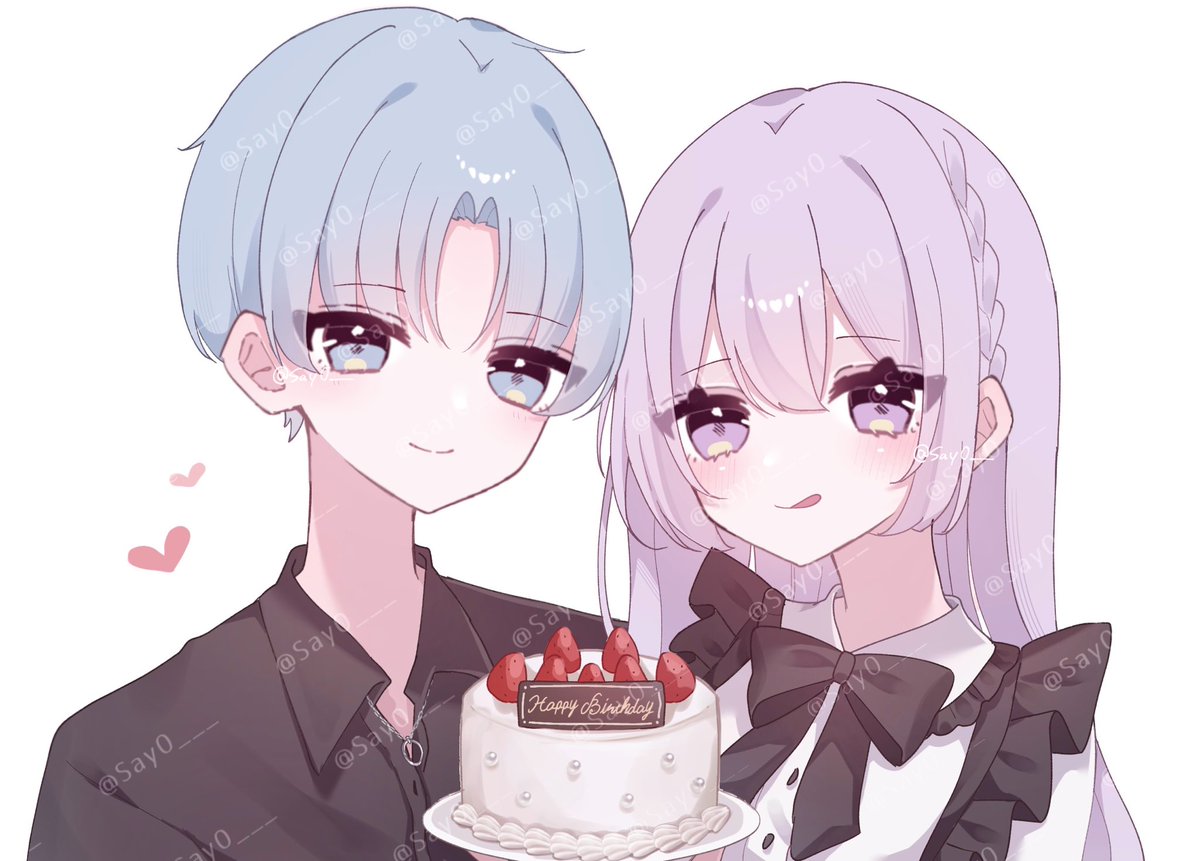 簡易ペア画 🧁🎀 #有償依頼 #有償イラスト