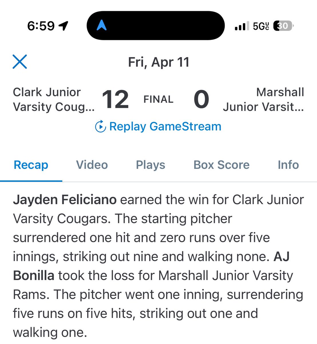 Fridays game recap against Marshall‼️