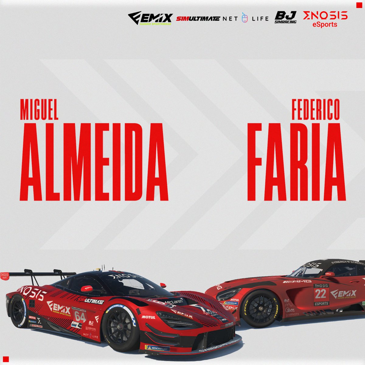 Enosis eSports (@e_enosis) on Twitter photo 📢 Tenemos buenas noticias !
Duas novas adições portuguesas:
🏎️ Miguel Almeida
🏎️ Frederico Faria
Ben-vindos! 🇵🇹
#iracing #simracing
<a href="/Emix_Gaming_/">EmixGaming</a> 📢 Tenemos buenas noticias !
Duas novas adições portuguesas:
🏎️ Miguel Almeida
🏎️ Frederico Faria
Ben-vindos! 🇵🇹
#iracing #simracing
<a href="/Emix_Gaming_/">EmixGaming</a>