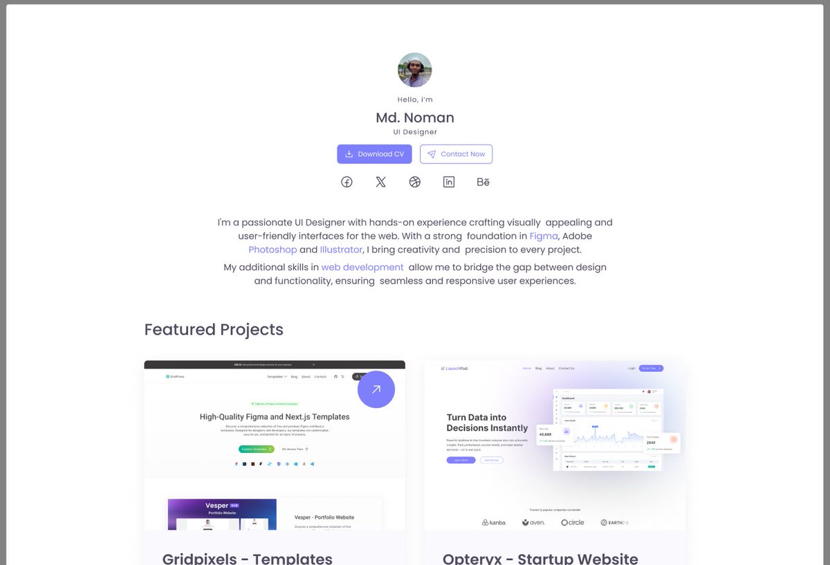BitWizCoder's tweet image. Working on my portfolio.
How is it looking?