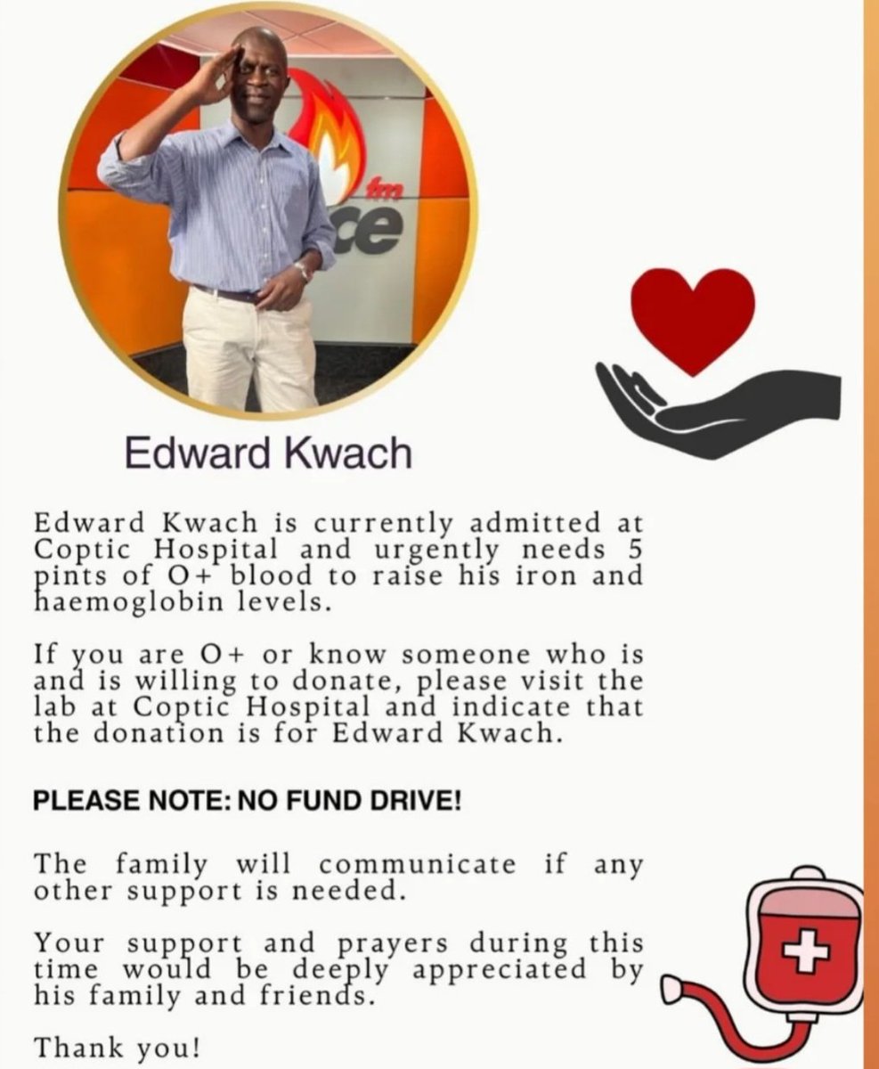We need Blood and prayers <a href="/edwardkwach/">Edward Carey Kwach</a> #BloodAppeal