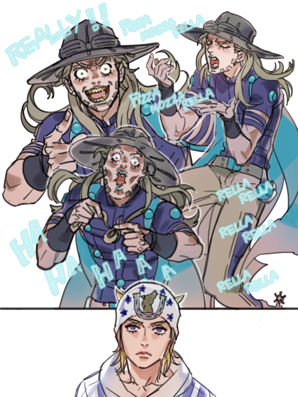 ジャイロ・ツェペリ ,ジョニィ・ジョースター 「JOJO Steel Ball Run โจโจ้ บอลเหล็กวิ่งถ้」|reammmrrr🥶のイラスト