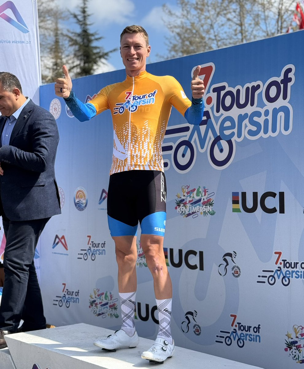 CyclingAfrica's tweet photo. We will never get tired of seeing African riders on podiums - live!!! 

Congrats @StefandBd 🇿🇦 for the win, and Dawit Yemane 🇪🇷 a close second on stage three of @TourOfMersin today!

All results &amp; data on @ProCyclingStats #WhereElse 

https://t.co/k85lkJONw0 https://t.co/gZYx2DDbdE