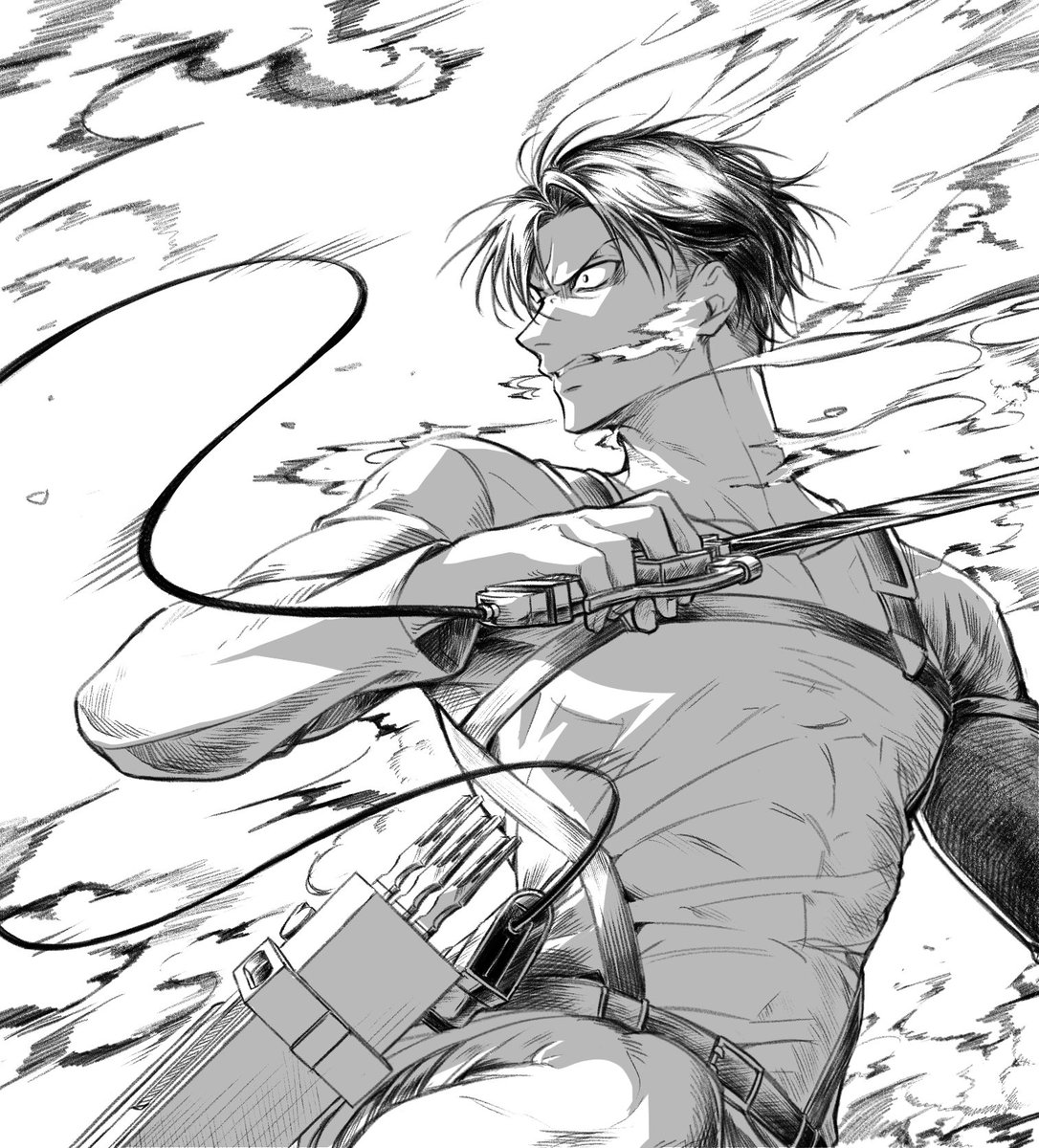 리바이 흑백 드로잉 살짝..