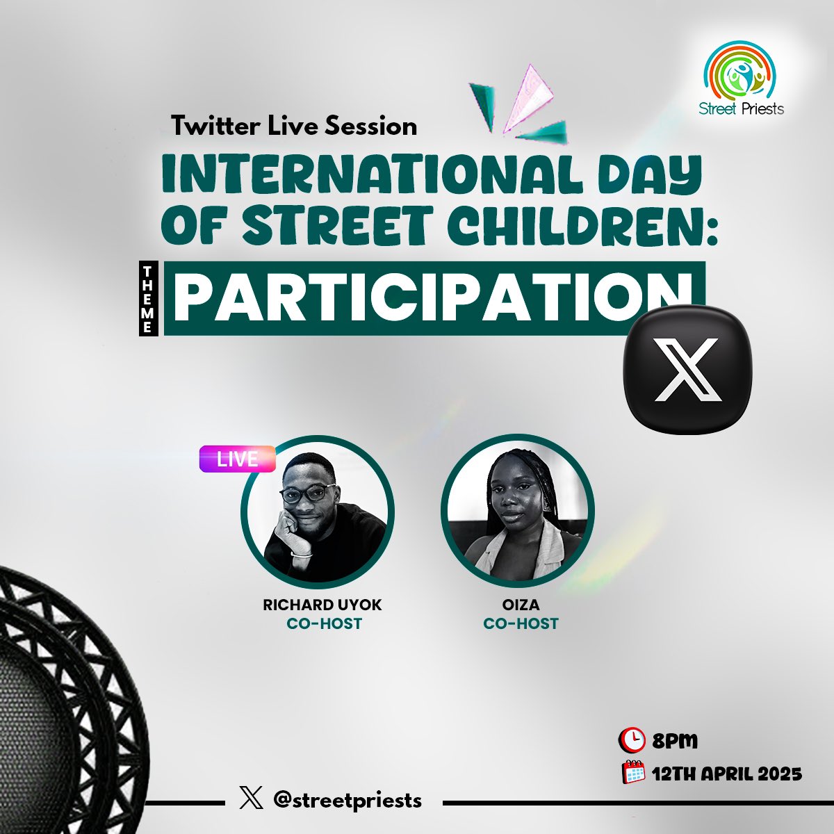 Set your alarms for 8pm and join our space tonight as we address issues affecting street children ❤️.