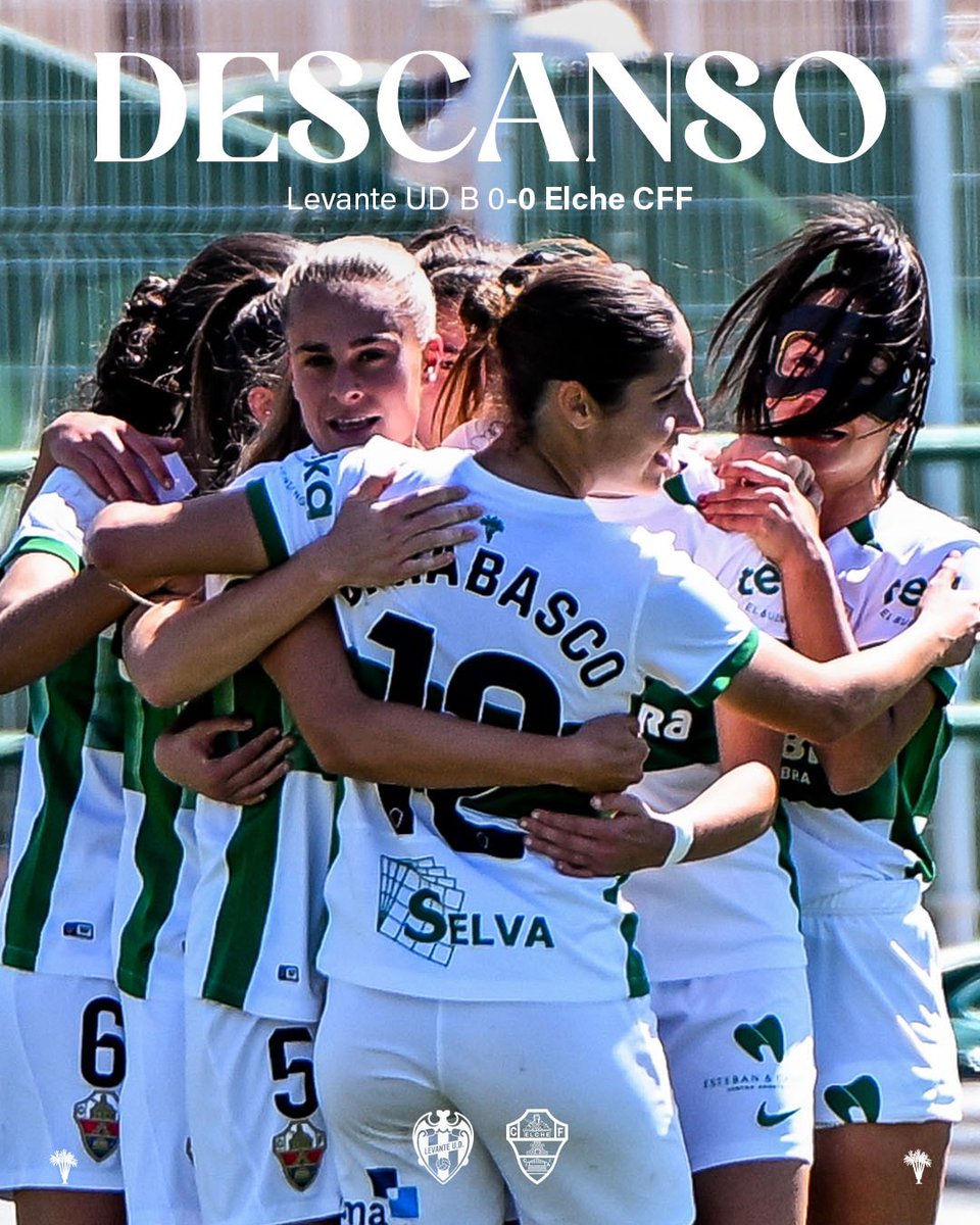 𝐃𝐄𝐒𝐂𝐀𝐍𝐒𝐎 ⏸️

¡Jugadoras a vestuarios! 

#CDOrientaciónMarítimaElcheCFF | #MuchoElche 
#SUMAconeldeporte