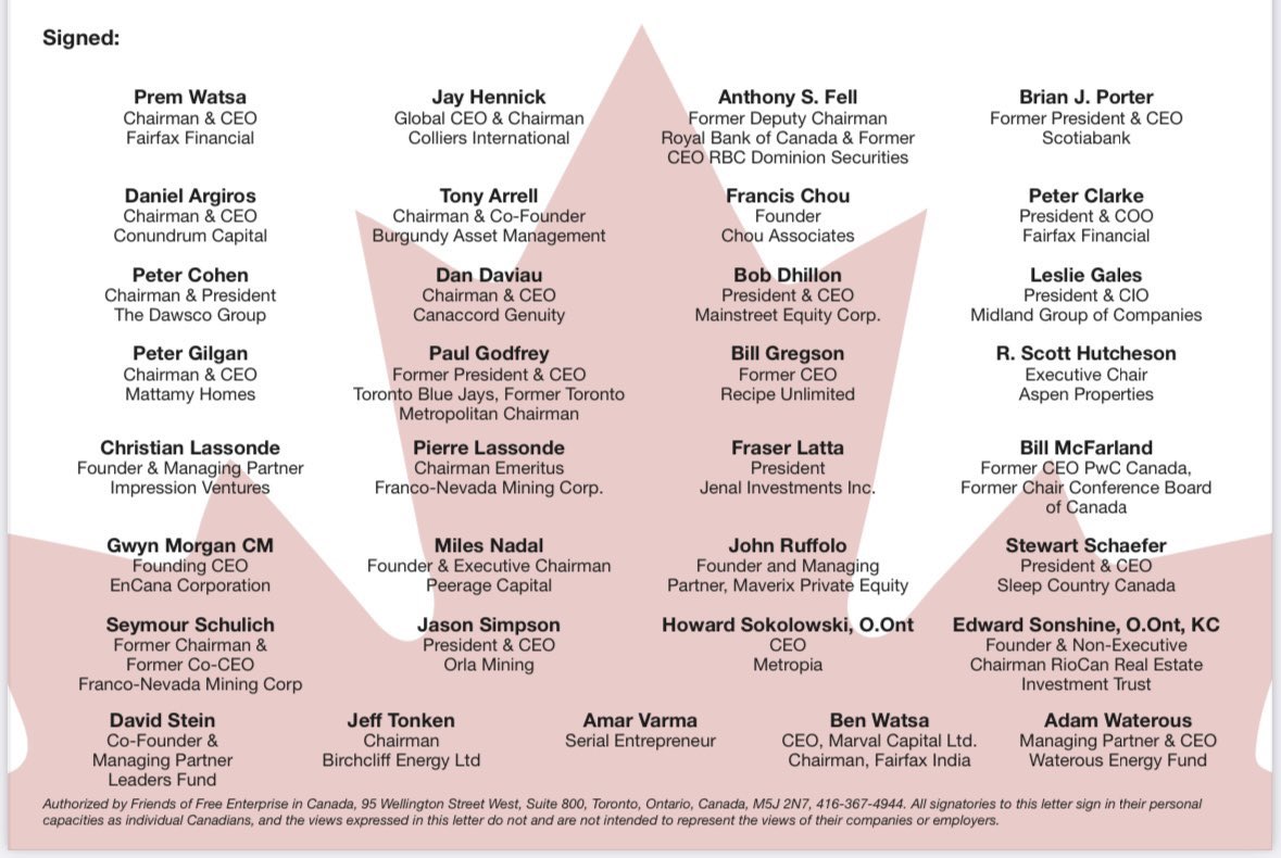Wow.

This just dropped in EVERY major Canadian newspaper. Canada’s greatest innovators and business leaders have come together to endorse Pierre Poilievre.

This is HUGE. 🇨🇦