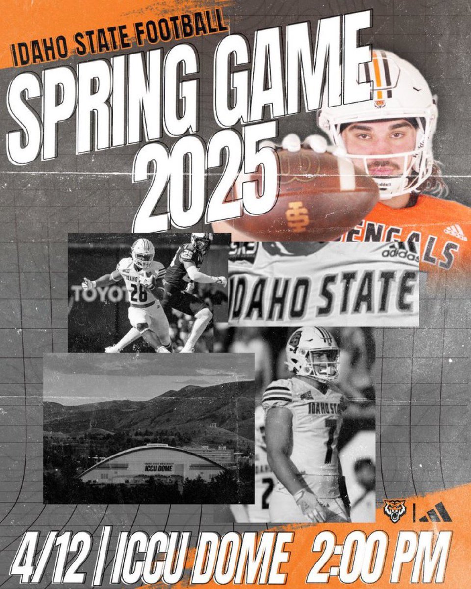Bobby Jay (@coachbobbyjay) on Twitter photo Today is the day!!! <a href="/BengalGridiron/">Idaho State Football</a> Spring Game:
📍 ICCU Dome
⏰ 2PM
🎟️ FREE
Bring the family for some food, fun & football as you get a sneak peek at your 2025 Bengals. There is something special building in Pocatello.
#RoarBengalsRoar Today is the day!!! <a href="/BengalGridiron/">Idaho State Football</a> Spring Game:
📍 ICCU Dome
⏰ 2PM
🎟️ FREE
Bring the family for some food, fun & football as you get a sneak peek at your 2025 Bengals. There is something special building in Pocatello.
#RoarBengalsRoar