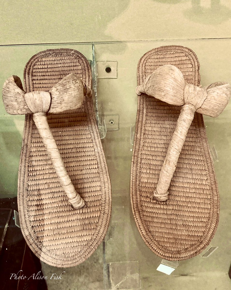 AlisonFisk's tweet photo. Some designs stand the test of time! 🩴 

Ancient Egyptian flip-flop-style fibre sandals, still looking remarkably wearable, and as good as the day they were made some 3,400 years ago!

From the Tomb of Yuya and Tjuya. Dynasty 18, reign of Amenhotep III. Egyptian Museum, Cairo 📷 by me

#Archaeology
