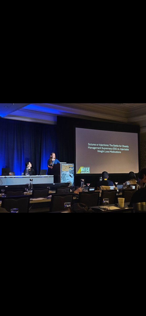 Himsikhar1's tweet photo. ❓️GLP-1 vs ESG (Bariatric Sx)?
A question I often face in clinical practice—and one that truly piques my interest.

Now being debated LIVE by @SighPichamol  &amp; @allie_schulman at WISE!

Combination therapy 🏆 the poll - Is that the new answer?

@WVU_GI @ObesitySociety https://t.co/kwYEyHtWwB