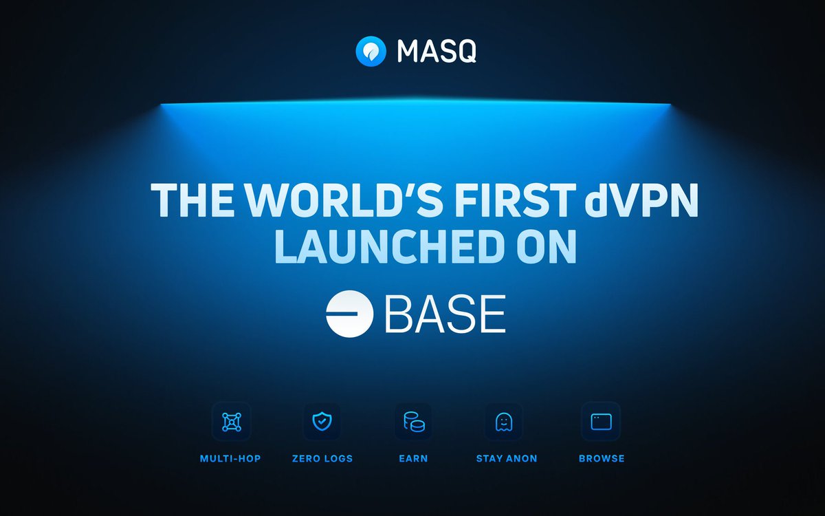 <a href="/cryptobeastreal/">Chris Woytko</a> I’m guessing it’s $MASQ. $2 million MC for the first decentralized VPN on Base that stops govt censorship. Complete web3 privacy solution with no logs, no ads, no tracking,  end to end encryption, choose 1-5 hops, no VC to dump, fully diluted, marketing just starting, great team.