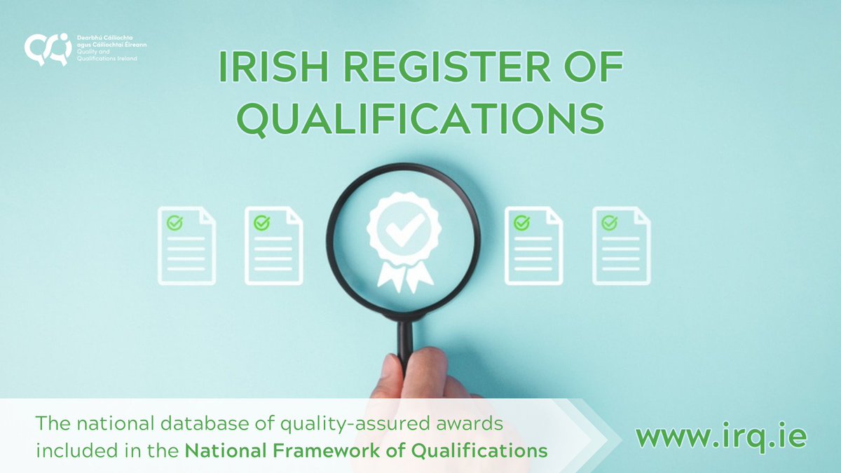 Do you want to know more about a provider of education and training programmes? Check if they are listed on the Irish Register of Qualifications! If a provider is listed, you can be sure that they have been quality assured by QQI!

Check now: pulse.ly/c9htoiwte8