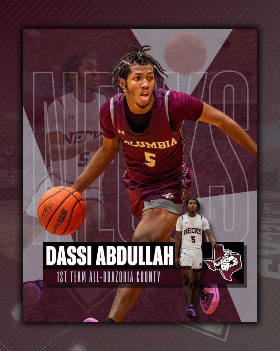 Congrats to (Jr.) #5 Dassi Abdullah on earning 1st Team All-Brazoria County‼️

#ToughTogetherToday
#neckshoops 
<a href="/dassi2026/">Mudassir “𝕕𝕒𝕤𝕤𝕚” Abdullah</a>