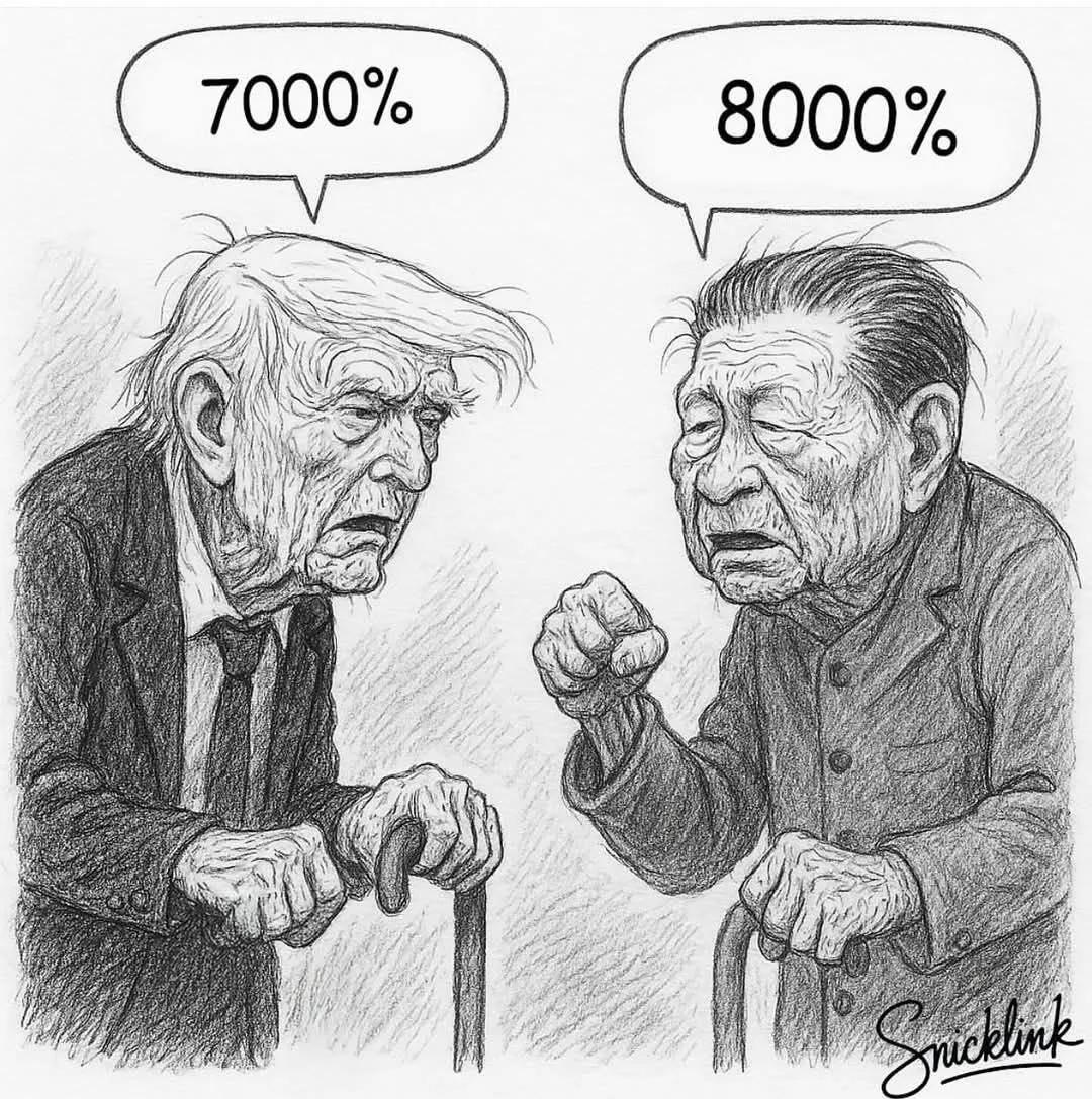 _Nitin__Rawat_'s tweet photo. USA - CHINA tariff war in 2030 😂
.
.
#Trump #TariffWar #XiJinping #USA #China #TariffsPause #TariffsOnChina https://t.co/4V6KlSydA6