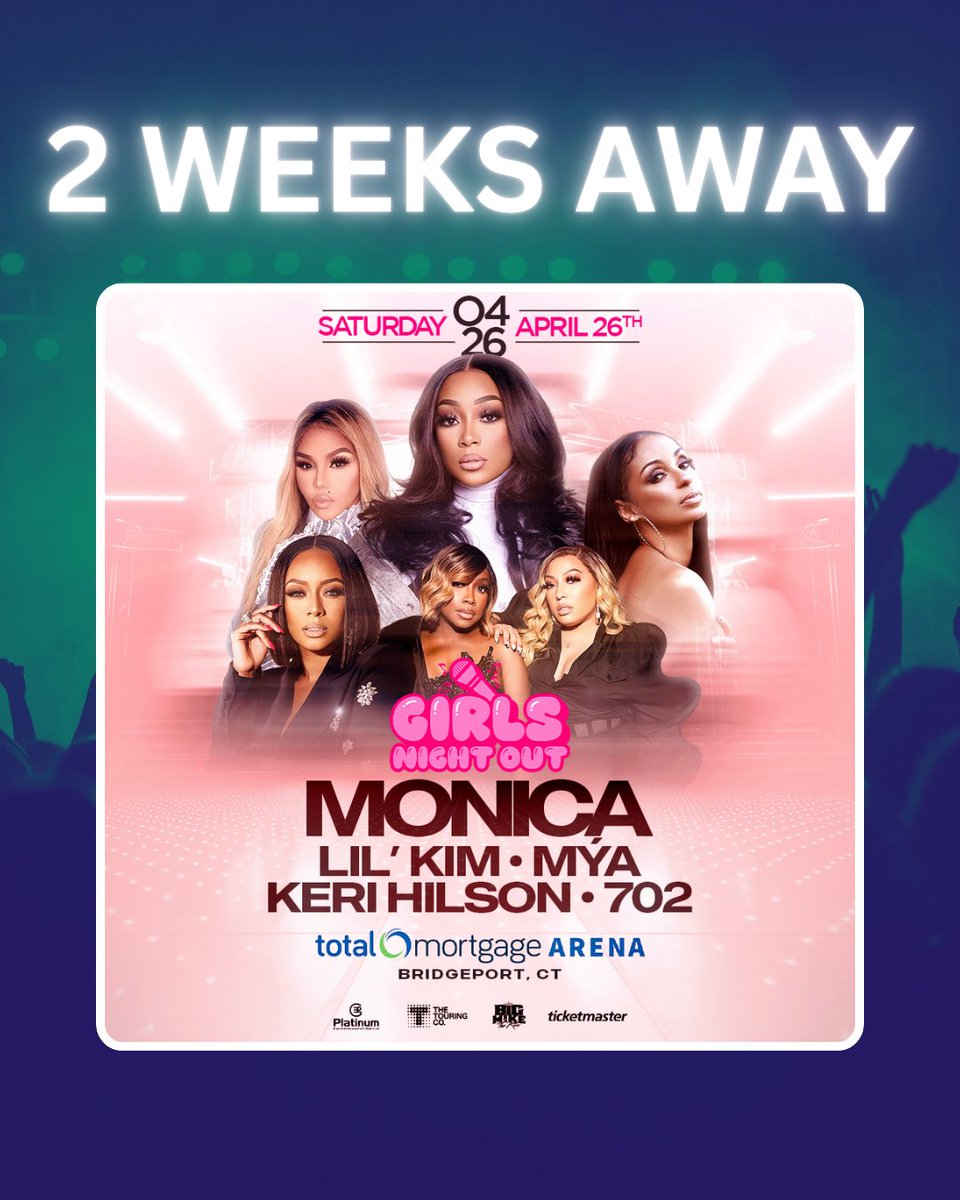 2 WEEKS!

Girls Night Out at Total Mortgage Arena in Bridgeport on April 26! LIMITED seats remain! Get yours NOW!

🎟️ bit.ly/4gMXozK