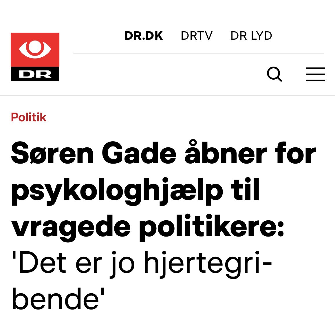 Selvfølgelig skal vi tage mental sundhed alvorligt – også hos politikere. Men helt ærligt: Hvis man synes, det er synd for os, når vi ikke bliver genvalgt, så har man misforstået noget.

Vi er blandt de mest privilegerede mennesker i samfundet. Vi har høj løn, lange sommerferier