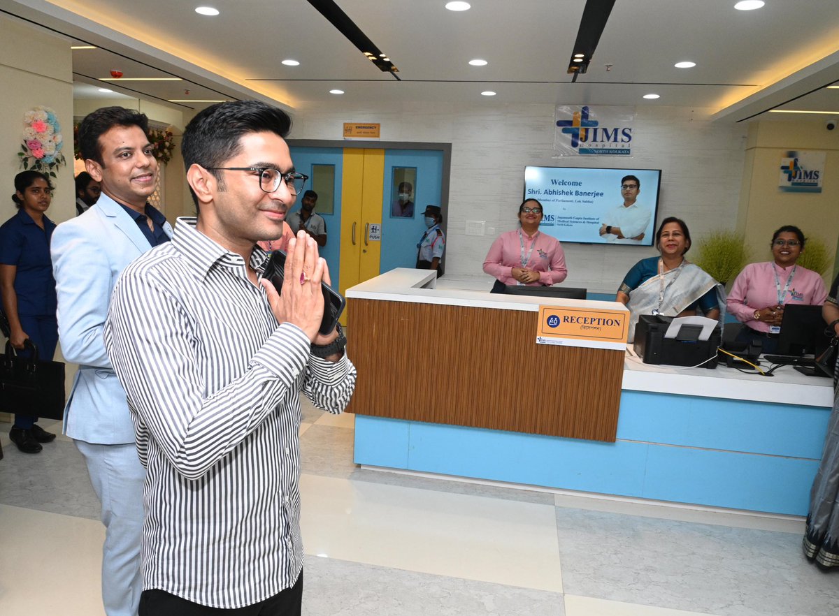 AITCofficial's tweet photo. After inaugurating the Jagannath Gupta Institute of Medical Sciences and Hospital in Sodepur, Hon’ble MP @abhishekaitc toured the facility and interacted with doctors and healthcare staff present there.

Catch a few special moments from the visit! https://t.co/uJyBGSHxXw
