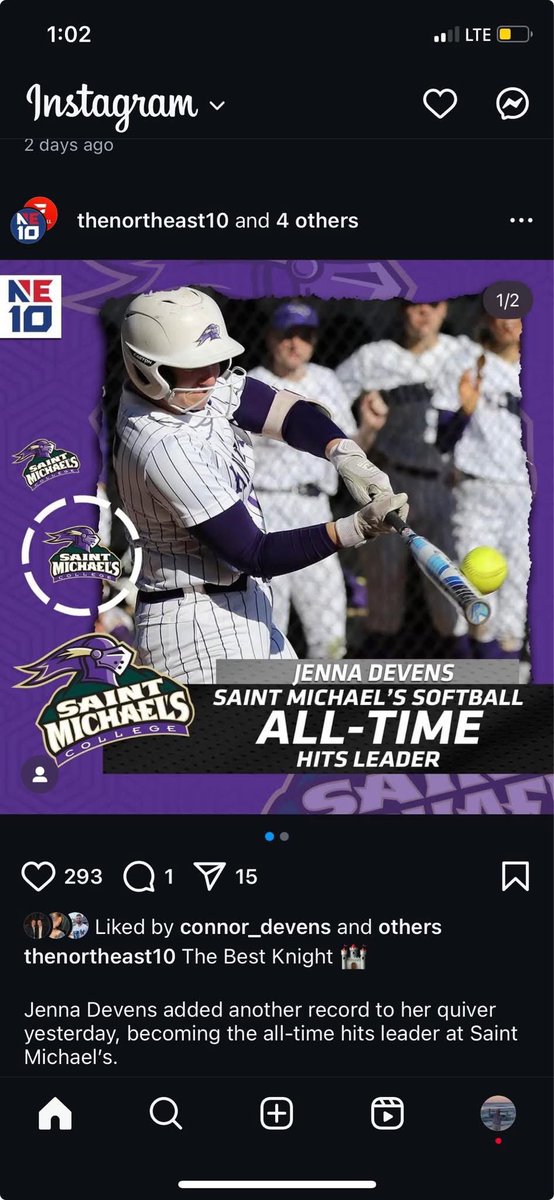 Congrats to Par High alum Jenna Devens on becoming the all-time hits leader at Saint Michael’s College! 🥎 🙌🏻 Not surprising at all!!