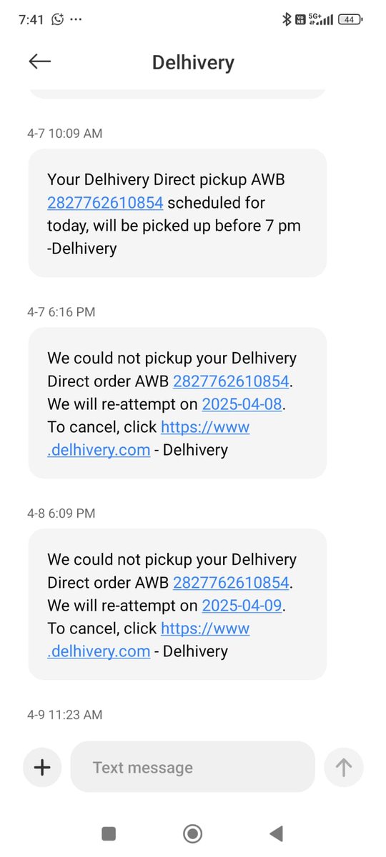 Sahibbkaur's tweet photo. I have even raised a query a day back and we didn't get a follow up on it. @delhivery please resolve this issue. https://t.co/STpPWAvyij