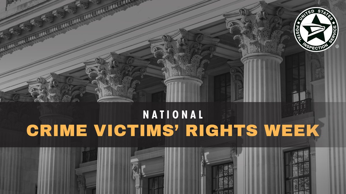We're committed to treating every victim with compassion, fairness, and respect, while providing them with needed support. Explore our Victim Help Resources at uspis.gov/report/victim-…. #NCVRW2025