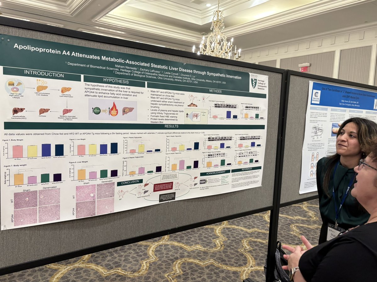 OUHCOM's tweet photo. A group of #OUHCOM students had the opportunity to showcase their research at the Research Exhibition & Poster Competition this morning during the Ohio Osteopathic Symposium. #OhioOsteo @OhioDOs https://t.co/nZVLxRkHRV