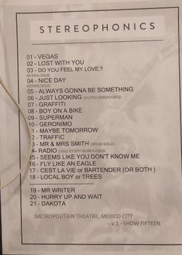 lisandro_vb's tweet photo. Tenían en el Setlist Bartender and the thieve y no la tocaron 😢 #stereophonics https://t.co/eXPOoIiVkT