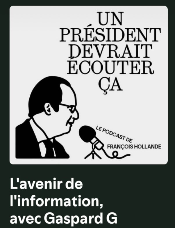 L’épisode 5 de mon podcast est disponible sur toutes les plateformes ! 

« L’avenir de l’information » : un dialogue avec <a href="/GaspardG_/">Gaspard G</a> pour décrypter les enjeux liés à l’information à l’ère du quasi tout numérique. 

🔗 lnk.to/PodcastFrancoi…