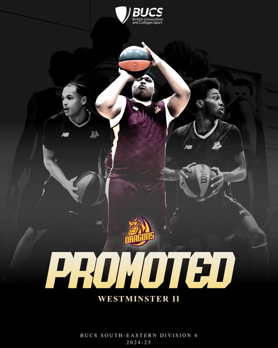 𝕻𝖗𝖔𝖒𝖔𝖙𝖊𝖉 🏆📈

Another one! Congrats to our Westminster II who will be promoted to <a href="/BUCSsport/">BUCS</a> Division 3 for 2025-26🔥

#WeAreWestminster | #WestminsterDragons