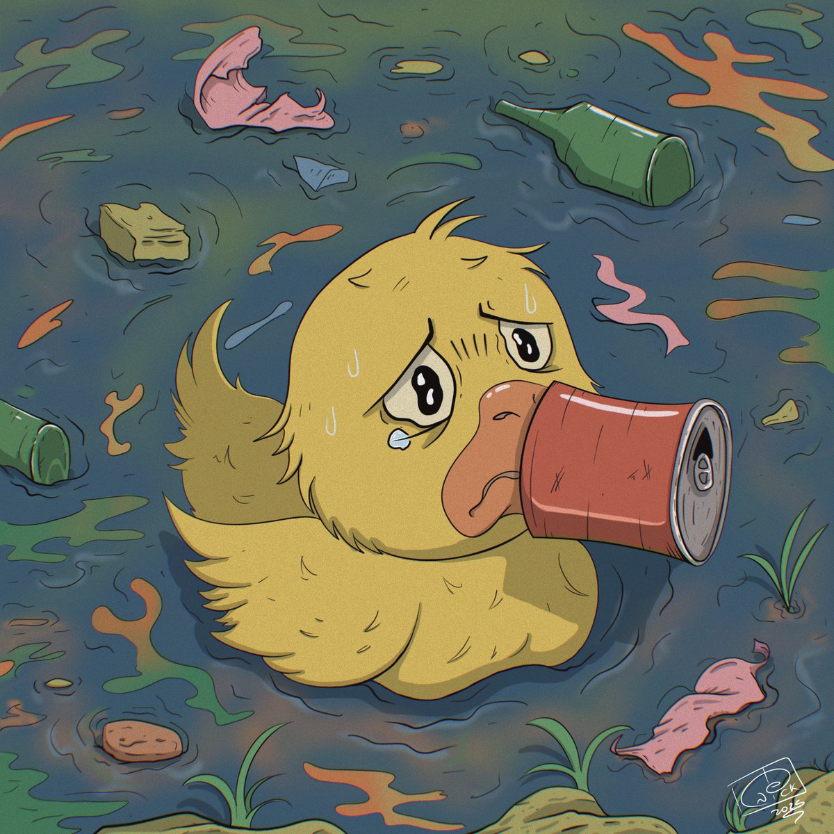 denickinart's tweet photo. GM frens Happy Saturday!!!
I'm back to posting art, a work I've had in mind for a long time.. I hope it can open your mind and share the message ❤️
“Taste of Pollution” 🥫🐤🚮
#savenature #artwithmessage #digitalart https://t.co/H5lHQDSXcJ