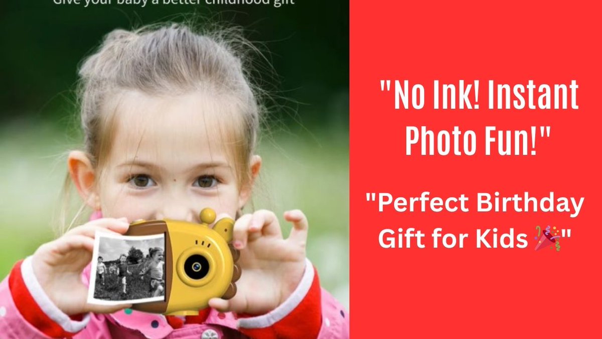 shopping_soma's tweet image. Get It here - youtu.be/j1lDhJnquPw
👉 Perfect Gift For:
- Birthday  
- Christmas  
- New Year  
- Kids Age 3–12  
#KidsCamera #InstantPrintCamera #BirthdayGift 
#ChristmasGift 
#Amazon