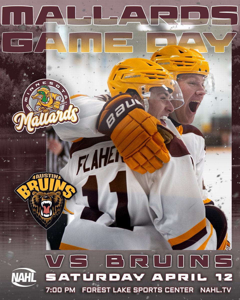 It’s the LAST game of the season — and we’re closing it out at HOME! Don’t miss your chance to cheer on the Mallards one more time. #NAHL #MallardsHockey