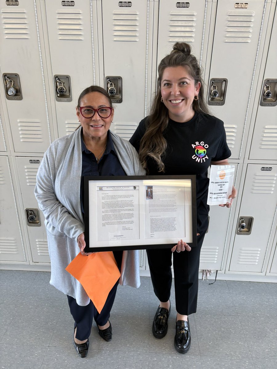 Principal Alicanoglu Recognized by <a href="/hitn/">HITN-TV</a> as "Inspire Her" Honoree-
Pens letter to the "Next Generation"

hitn.org/student-reflec…