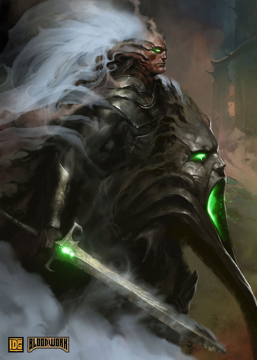 The Soul Cleaver Servant 
From the depths of ghostfire &amp; shadow, it rises.
Summoned by the cursed call of the Soul Cleaver, this spectral warrior is bound in eternal servitude. 
gamefound.com/en/projects/i-…
#BloodworkGame #DarkFantasy #TabletopMiniatures <a href="/gamefound/">Gamefound</a>  #NoAIArt #Grimdark