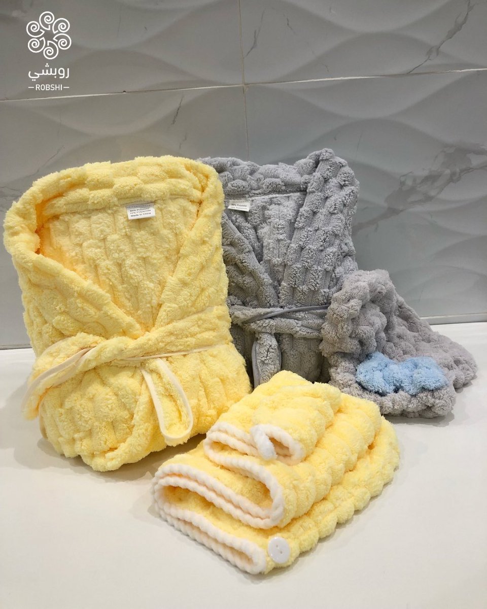 Robshi_store's tweet image. أروابنا مو بس مريحة أنيقة وتضبط مع جلسات الاسترخاء مع مناشف الشعر والقبعات السحابية

#Robshi 
#مناشف #ارواب #استحمام #المنزل 
#الرياض #السعودية #مكة #المدينة_المنورة