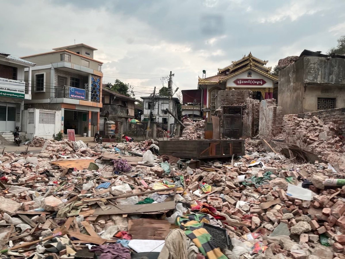 Franklin_Graham's tweet photo. .@SamaritansPurse is continuing to work in Myanmar following the deadly earthquake there. Our Emergency Field Hospital is open and treating patients with all kinds of injuries, and the medical team has already performed dozens of surgeries. We have also taken tons of relief supplies including shelter tarp, water filtration equipment, flashlights, and more. Here are a few photos from the hospital and from the devastation in a nearby town. We thank God for this opportunity to help in Jesus’ Name.
